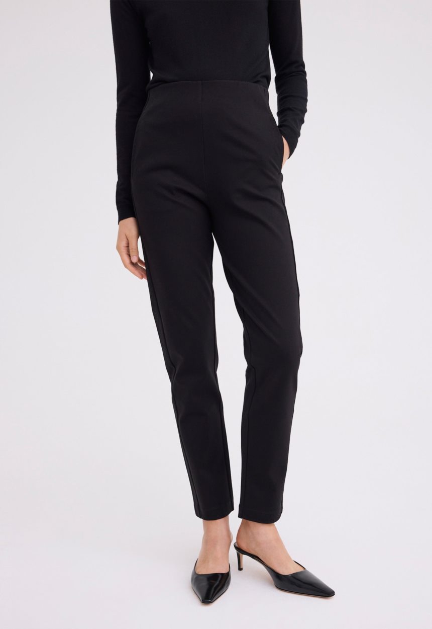 Jac+Jack Ardon Cotton Ponte Pant - Black